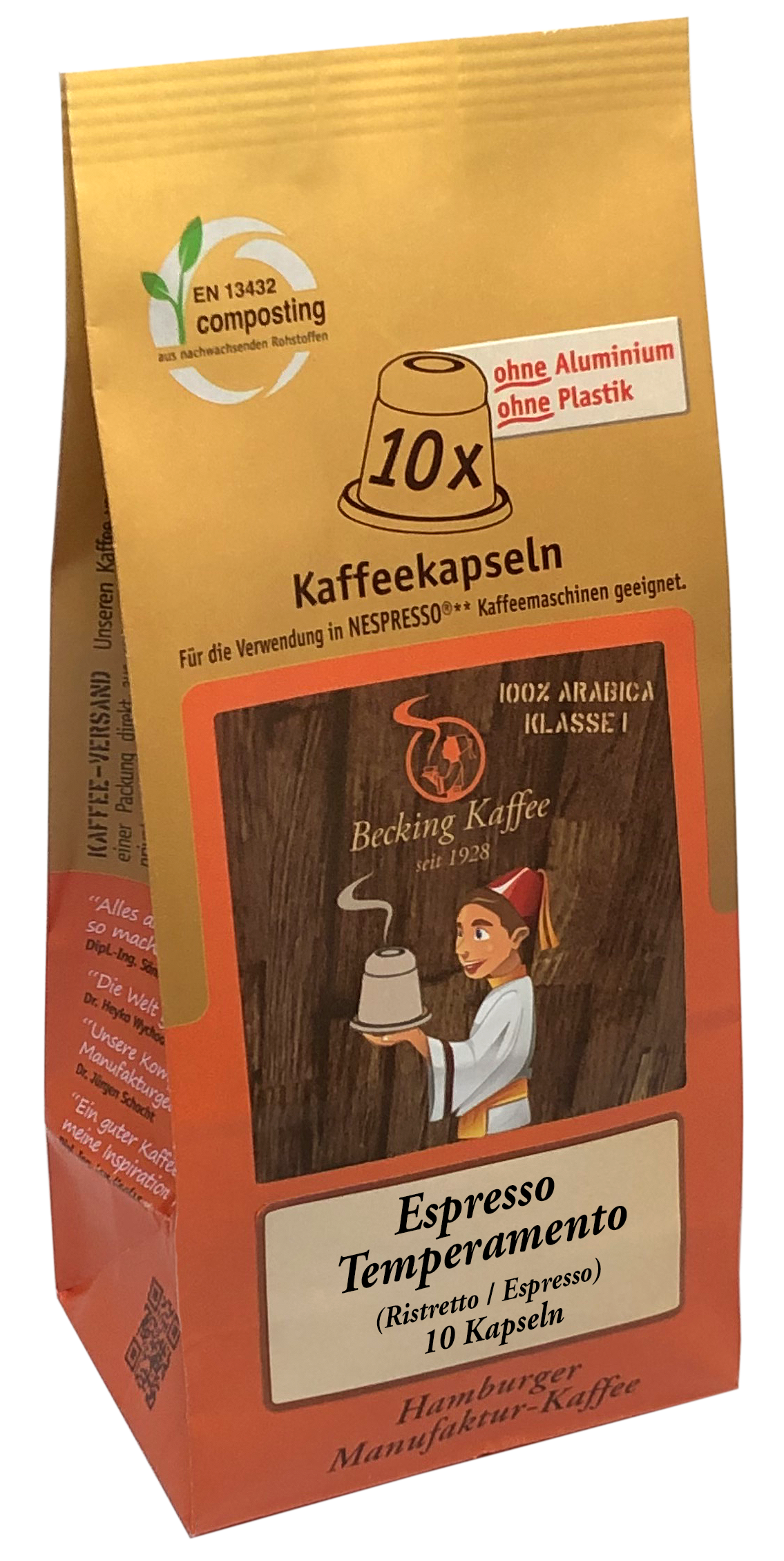 Becking Kaffee - Espresso Temperamento (Kapseln)