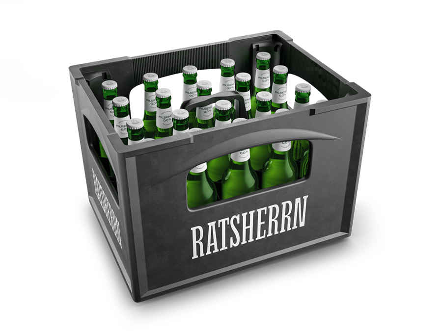 Ratsherrn Pilsener 0,0% Alkoholfrei 20 x 0,33L (Glas) MEHRWEG Kiste zzgl. 3,10 € Pfand