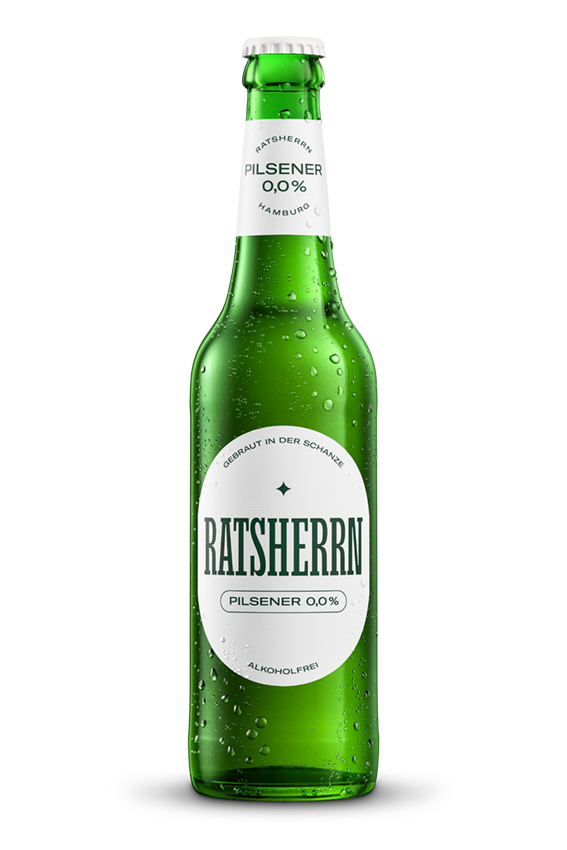 Ratsherrn Pilsener 0,0% Alkoholfrei 20 x 0,33L (Glas) MEHRWEG Kiste zzgl. 3,10 € Pfand - 0