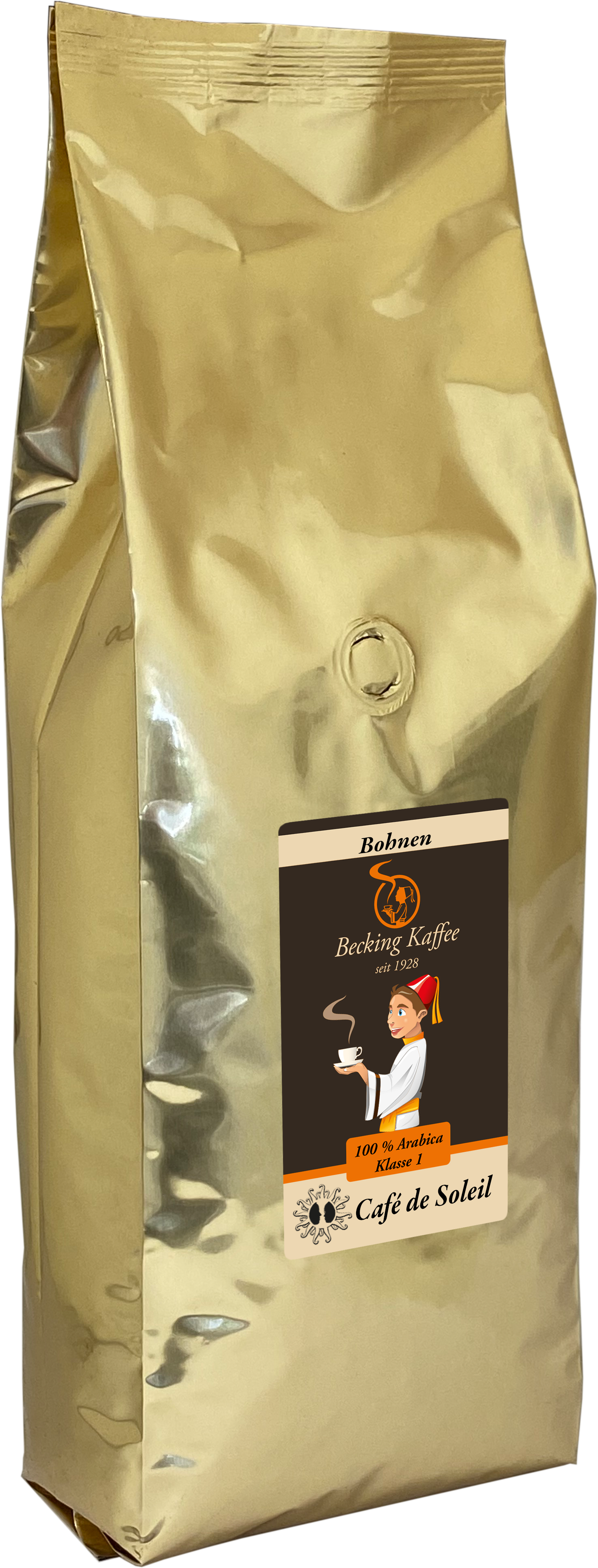 Becking Kaffee - Tüte Café de Soleil (Bohnen & Gemahlen, 250g & 1kg)