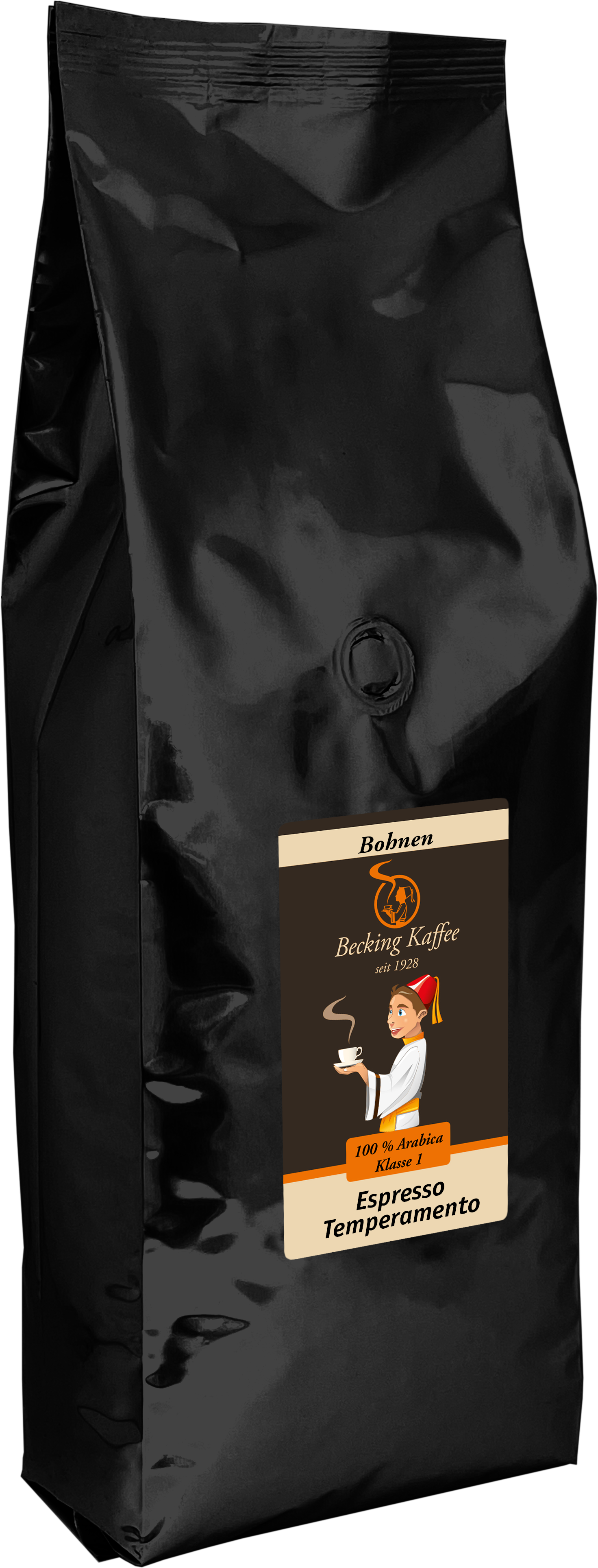 Becking Kaffee - Tüte Espresso Temperamento (Bohnen & Gemahlen, 250g & 1kg)