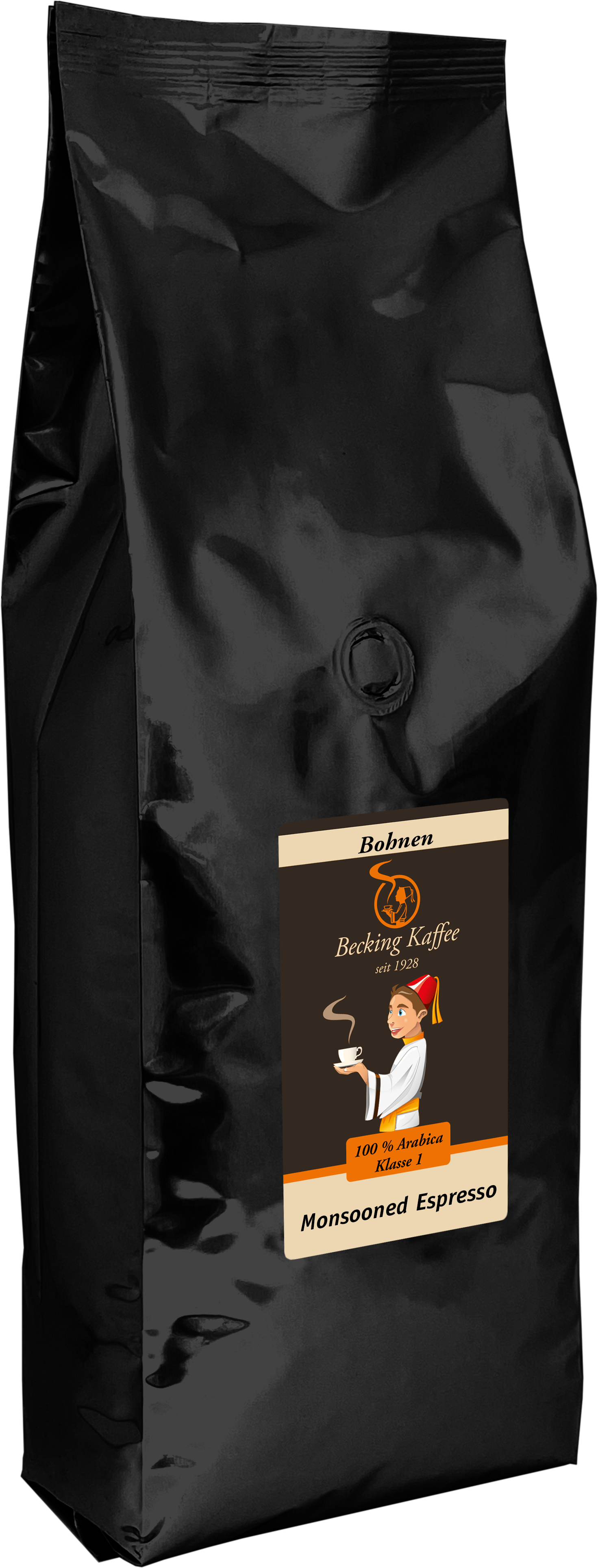 Becking Kaffee - Tüte Monsooned Espresso (Bohnen & Gemahlen, 250g & 1kg)